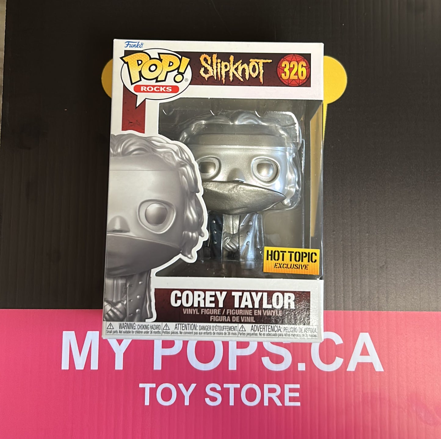 FUNKO POP! ROCKS: SLIPKNOT - COREY TAYLOR [SILVER METALLIC] **HOT TOPIC EXCLUSIVE** #326