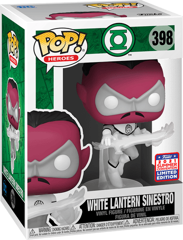 FUNKO POP! HEROES [DC]: GREEN LANTERN - WHITE LANTERN SINESTRO **2021 VIRTUAL FUNKON EXCLUSIVE** #398