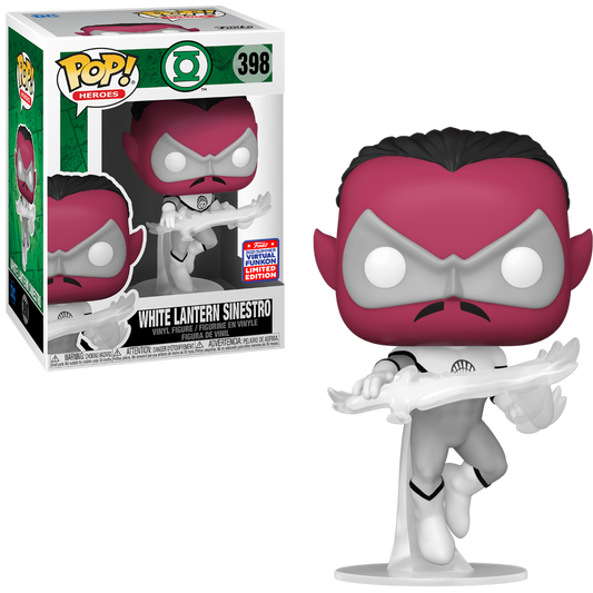 FUNKO POP! HEROES [DC]: GREEN LANTERN - WHITE LANTERN SINESTRO **2021 VIRTUAL FUNKON EXCLUSIVE** #398