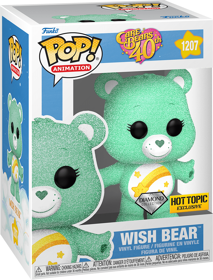 FUNKO POP! ANIMATION: CARE BEARS [40TH ANNIVERSARY] - WISH BEAR [DIAMOND COLLECTION] **HOT TOPIC EXCLUSIVE** #1207