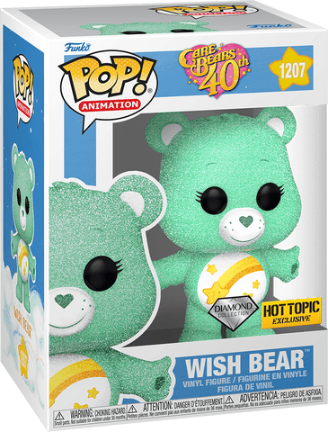 FUNKO POP! ANIMATION: CARE BEARS [40TH ANNIVERSARY] - WISH BEAR [DIAMOND COLLECTION] **HOT TOPIC EXCLUSIVE** #1207