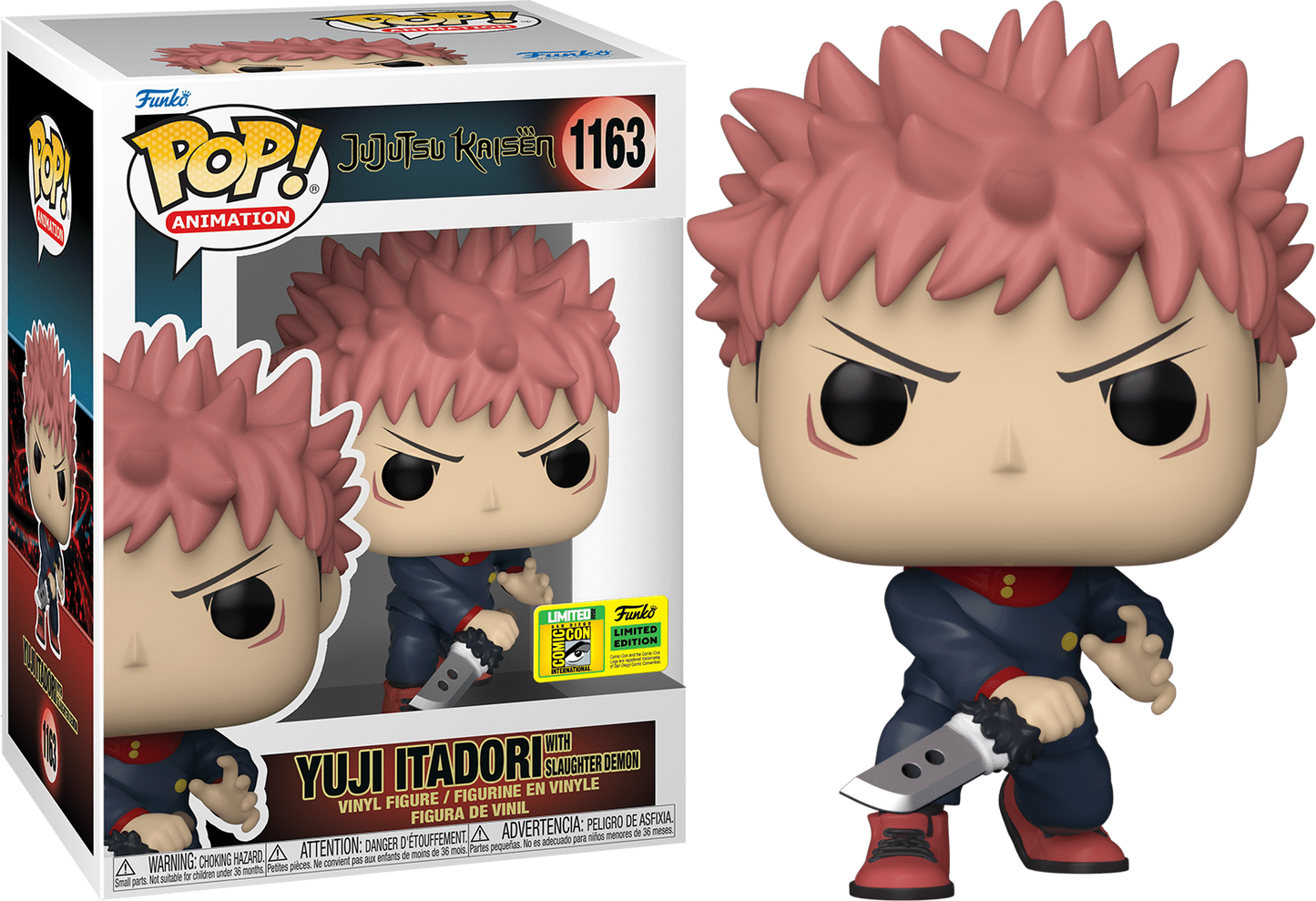 FUNKO POP! ANIMATION: JUJUTSU KAISEN - YUJI ITADORI [W/ SLAUGHTER DEMON] **2022 SDCC EXCLUSIVE** #1163