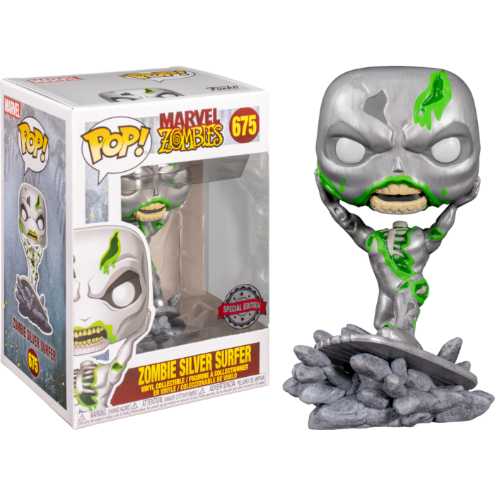 FUNKO POP! MARVEL: ZOMBIES - ZOMBIE SILVER SURFER **HOT TOPIC EXCLUSIVE** #675