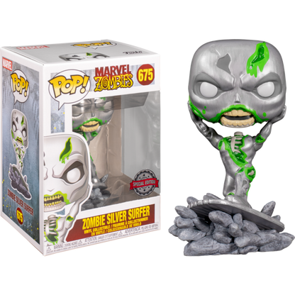 FUNKO POP! MARVEL: ZOMBIES - ZOMBIE SILVER SURFER **HOT TOPIC EXCLUSIVE** #675
