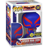 Funko Pop! MARVEL SPIDER-VERSE SPIDER-MAN 2099 #1267 *GLOW* [EE EXCLUSIVE]