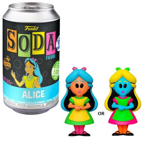 Funko Vinyl Soda Alice in Wonderland Alice Black Light with Possible Chase Exclusive