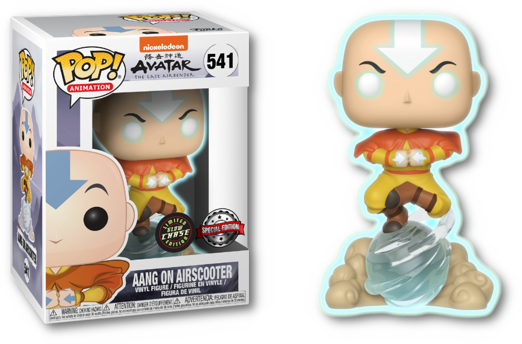 Funko Pop! Animation - Avatar - AANG on AIRSCOOTER **CHASE G.I.T.D.** #541