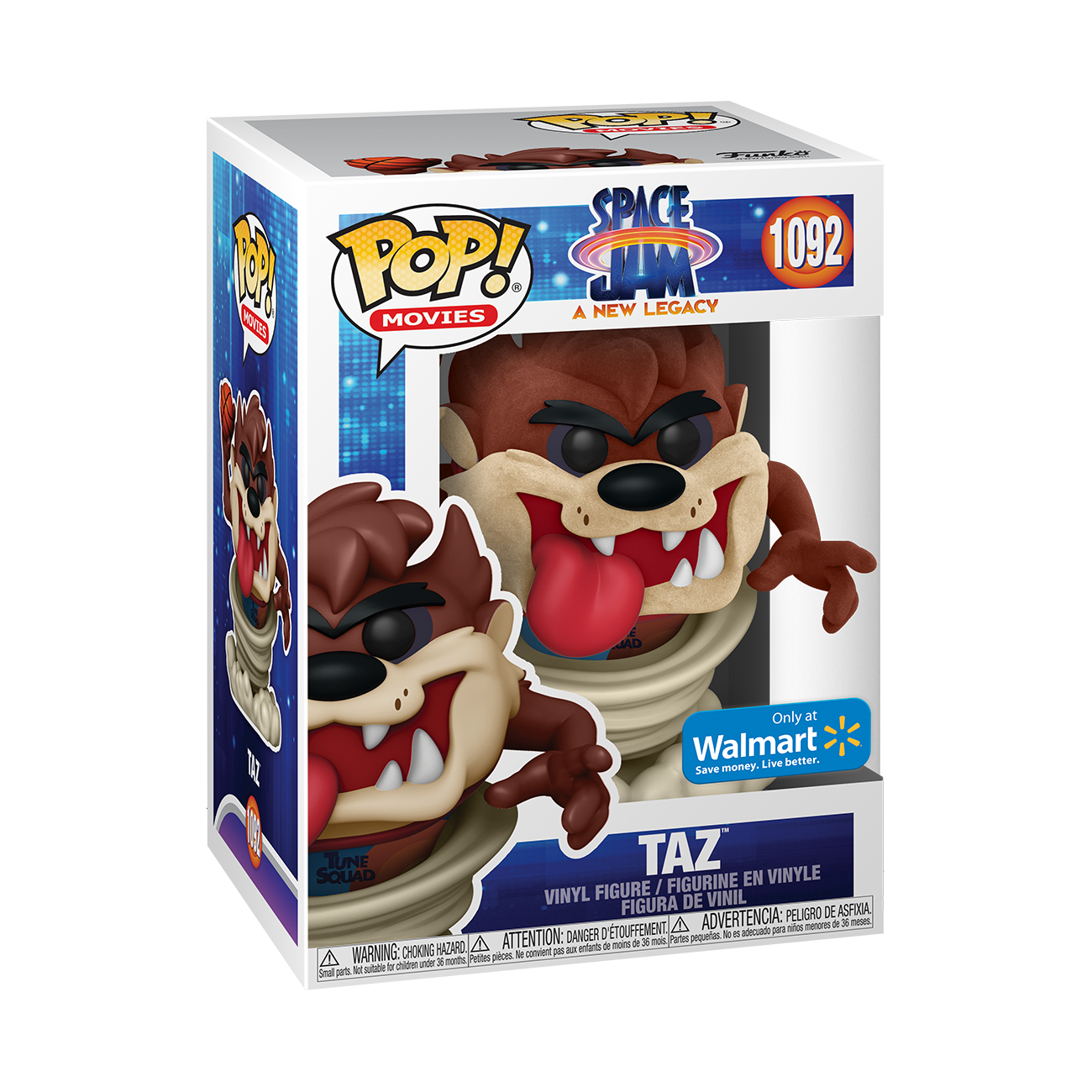 FUNKO POP! MOVIES - SPACE JAM 2: A NEW LEGACY - TAZ [FLOCKED] **WALMART EXCLUSIVE** #1092
