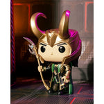 FUNKO POP! MARVEL AVENGERS LOKI WITH SCEPTER GITD [EE EXCLUSIVE] #985