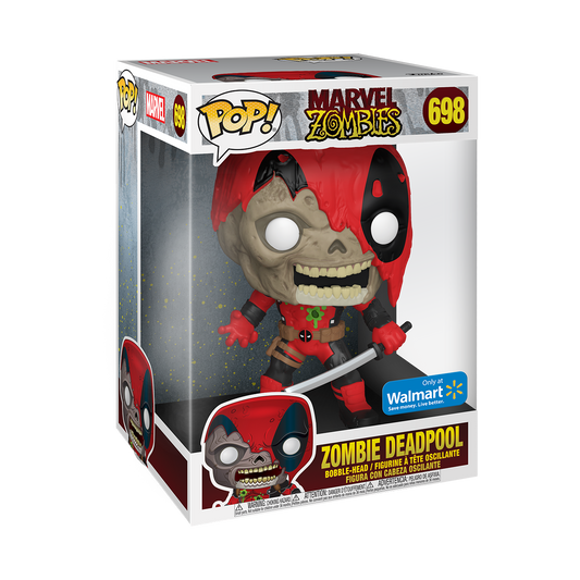 Funko Pop! Marvel: Zombies - Jumbo 10" Zombie Deadpool #698 [Walmart Exclusive]