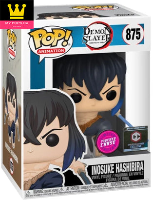 FUNKO POP! ANIMATION: DEMON SLAYER - INOSUKE HASHIBIRA [FLOCKED] **CHALICE COLLECTIBLES EXCLUSIVE** #875