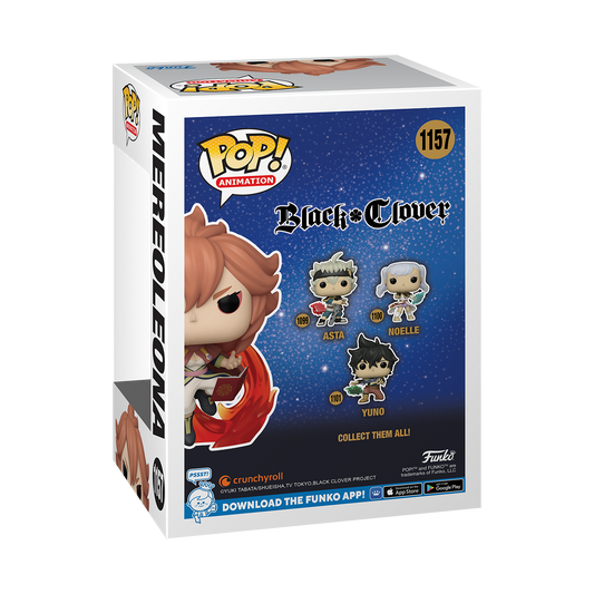 FUNKO POP! BLACK CLOVER MEREOLEONA WITH FLAME FISTS **CR EXCLUSIVE** #1157