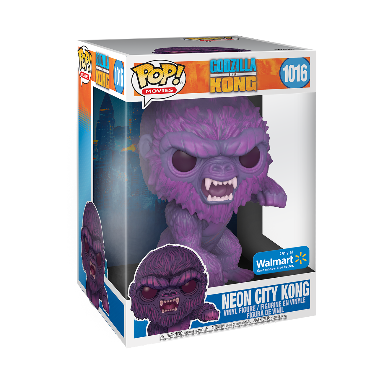 Pop! GODZILLA vs KONG 10-inch JUMBO NEON CITY KONG CITY LIGHT #1016 *WALMART EXCLUSIVE*