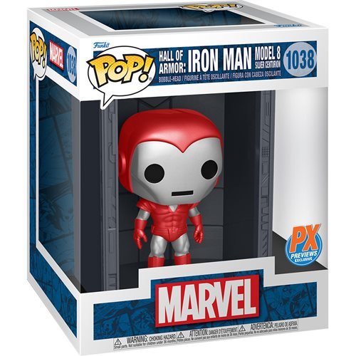 **PREORDER** FUNKO POP! MARVEL - 6" HALL OF ARMOR: IRON MAN [MODEL 8 - SILVER CENTURION ARMOR] **PX PREVIEWS EXCLUSIVE** #1038