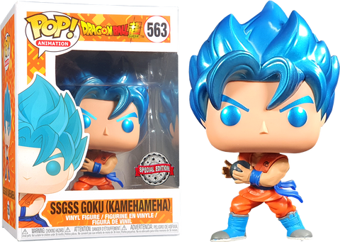 SPECIAL EDITION Funko Pop! Animation - Dragon Ball Super Metallic SSGSS Goku (Kamehameha) #563