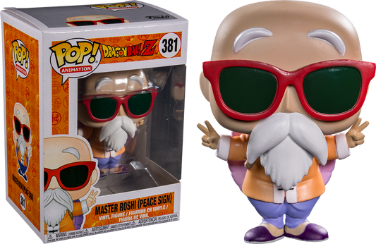 FUNKO POP! ANIMATION: DRAGON BALL Z [DBZ] - MASTER ROSHI [PEACE SIGN] #381