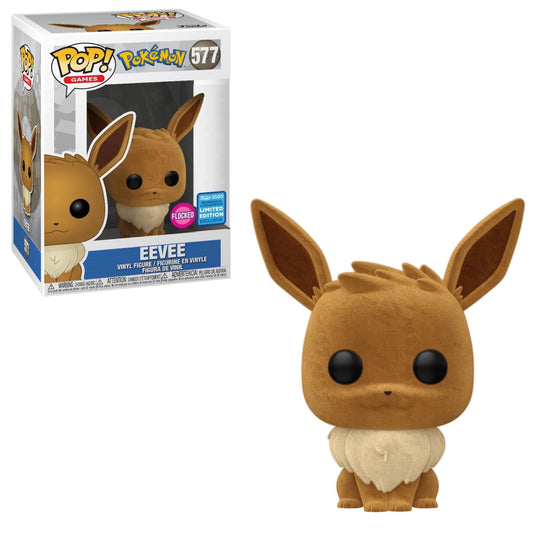 Funko Pop! Games: Pokemon - Eevee (Flocked) #577 [Shared Convention Exclusive]