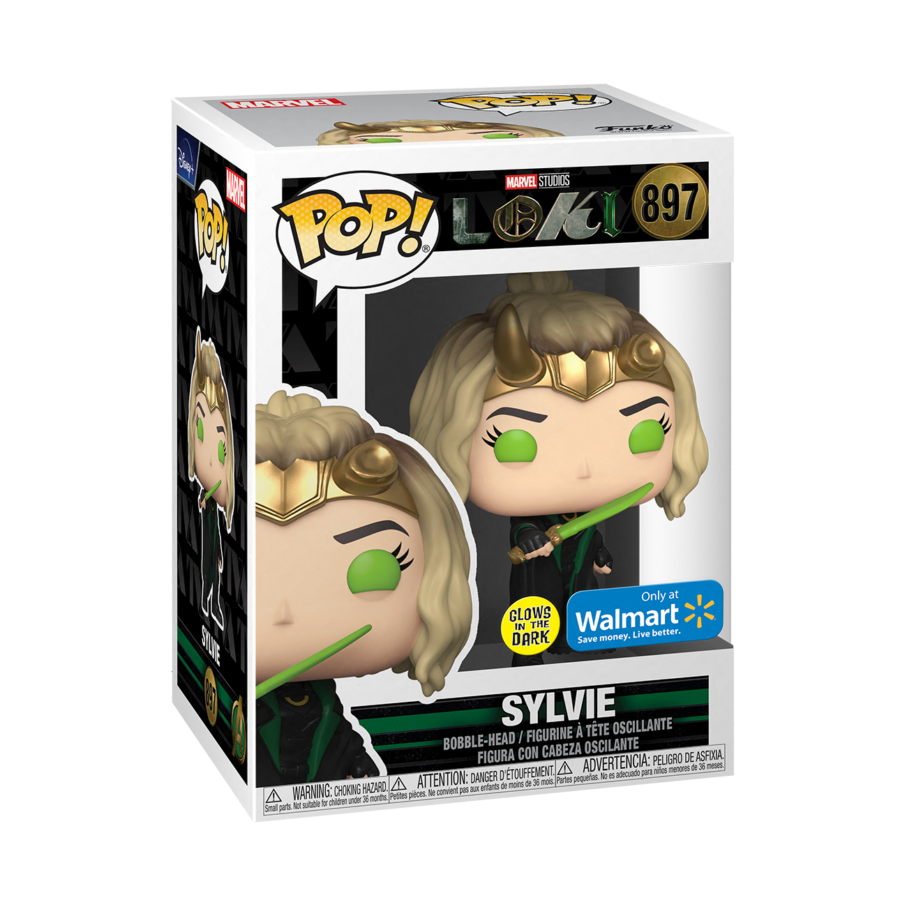 Funko Pop! Marvel LOKI Sylvie #897 *GLOW* WALMART EXCLUSIVE