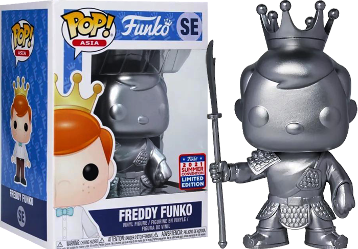 FUNKO POP! ASIA: 2021 SHANGHAI EVENT - FREDDY FUNKO [AS GUAN YU - SILVER] **2021 FUNKO SHANGHAI EXCLUSIVE**