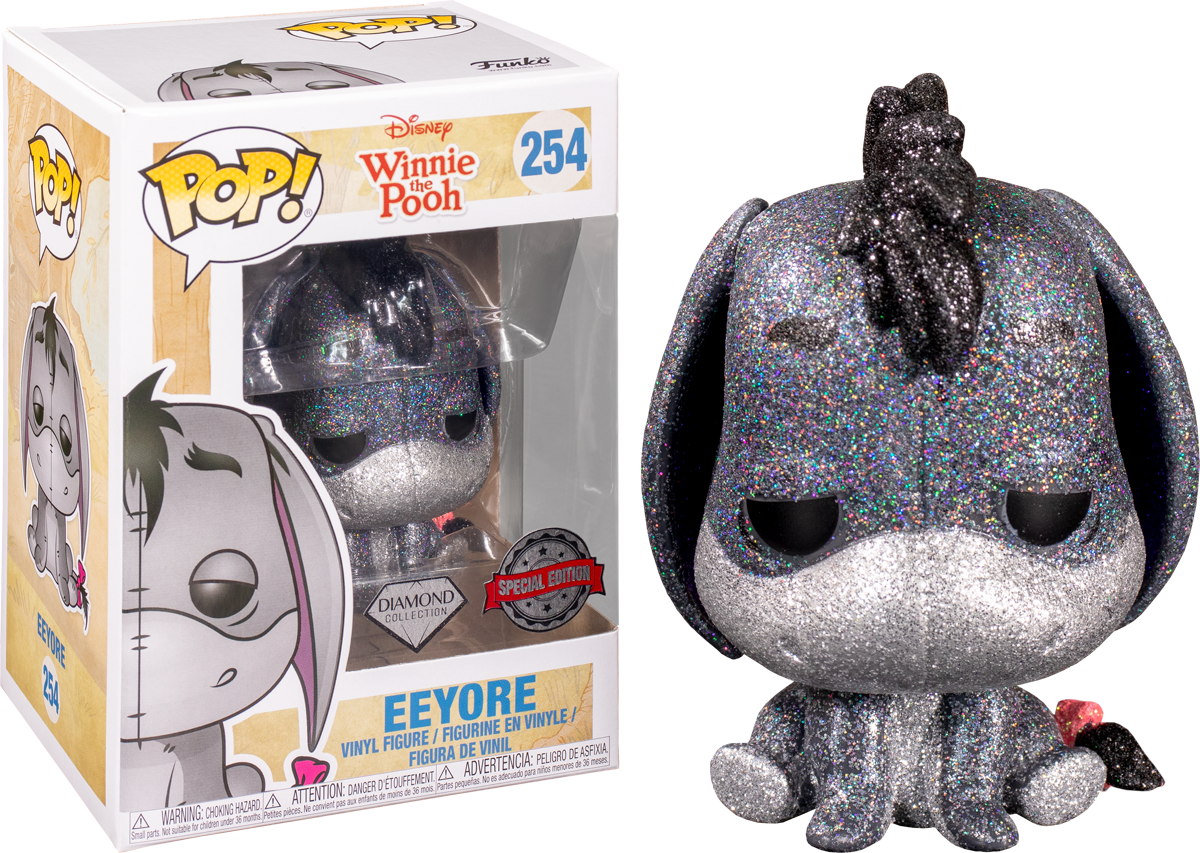FUNKO POP! DISNEY: WINNIE THE POOH - EEYORE [DIAMOND COLLECTION] **HOT TOPIC EXCLUSIVE** #254