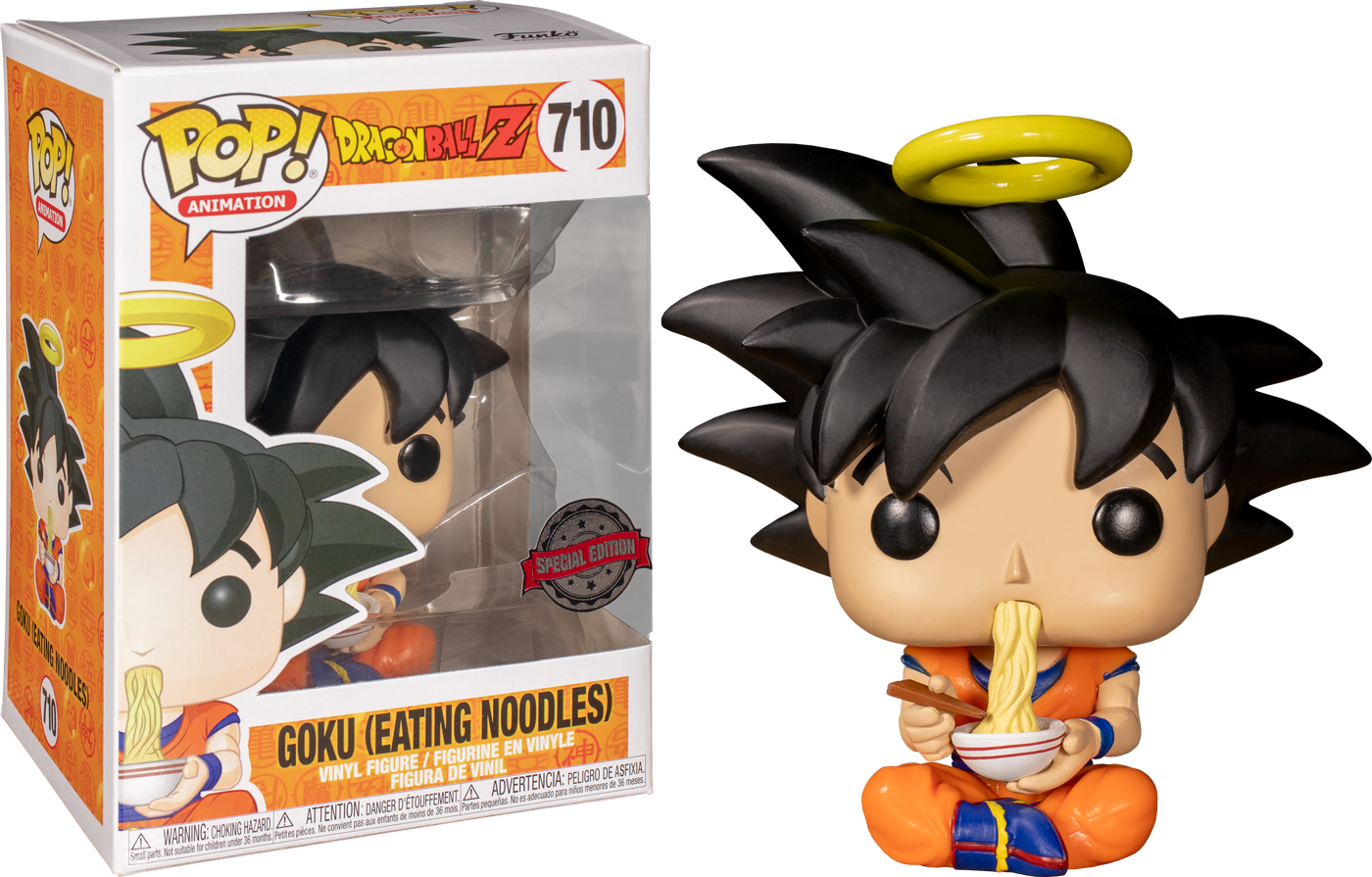 FUNKO POP! ANIMATION: DRAGON BALL Z [DBZ] - GOKU [EATING NOODLES] **AMAZON EXCLUSIVE** #710