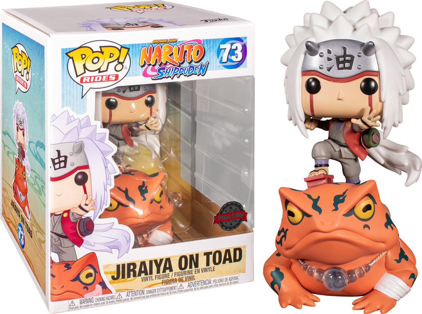 FUNKO POP! ANIMATION: NARUTO - 6" JIRAIYA ON TOAD **HOT TOPIC EXCLUSIVE** #73