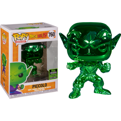 FUNKO POP! ANIMATION: DRAGON BALL Z [DBZ] - PICCOLO [GREEN CHROME] **2020 ECCC EXCLUSIVE** #760