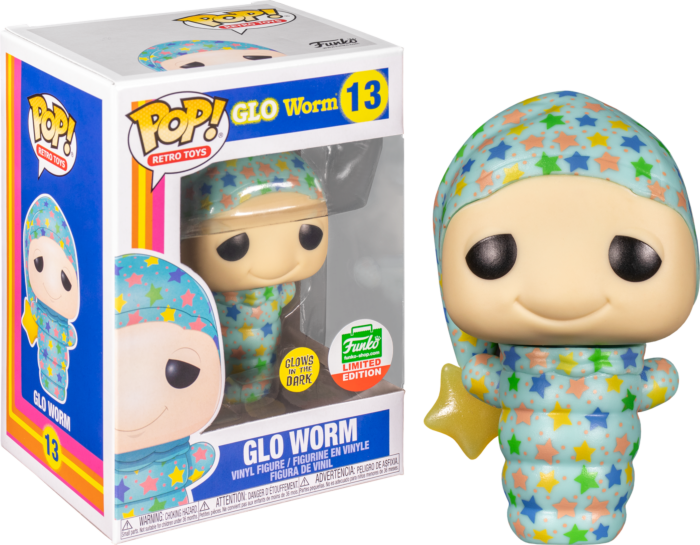 Funko Pop! Retro Toys GLO WORM Glow in the dark *FUNKO SHOP EXCLUSIVE* #13