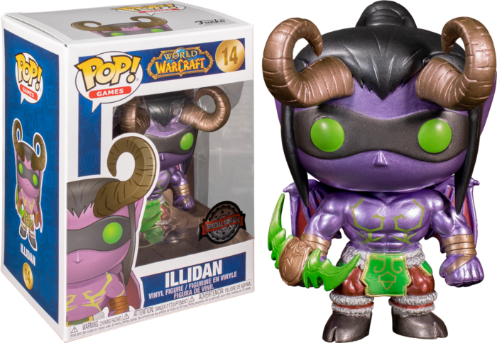 Funko Pop Games METALLIC ILLIDAN WARCRAFT #14 SPECIAL EDITION