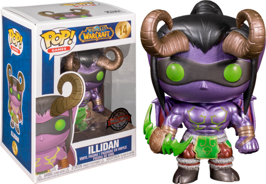 Funko Pop Games METALLIC ILLIDAN WARCRAFT #14 SPECIAL EDITION