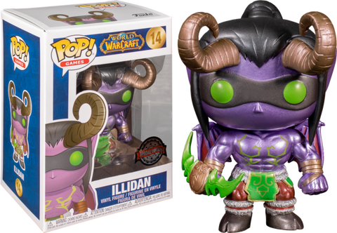 Funko Pop Games METALLIC ILLIDAN WARCRAFT #14 SPECIAL EDITION