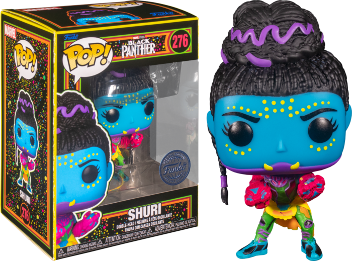 FUNKO POP! MARVEL BLACK PANTHER SHURI BLACKLIGHT [SPECIAL