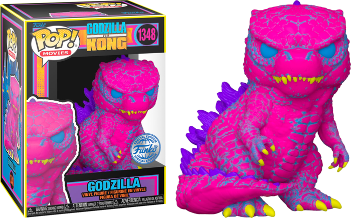FUNKO POP! GODZILLA VS KONG BLACK LIGHT GODZILLA & MOTHRA #1347 [EXCLUSIVE]