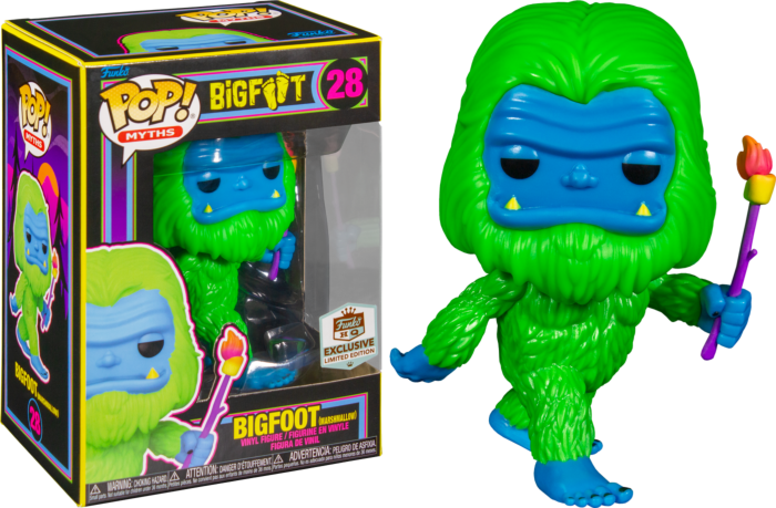 Funko Pop! MYTHS BLACK LIGHT BIG FOOT #28 [FUNKO HQ EXCLUSIVE]