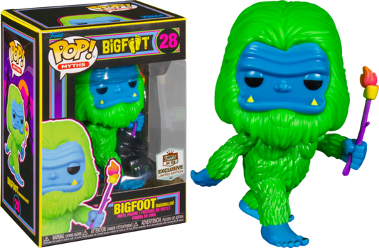 Funko Pop! MYTHS BLACK LIGHT BIG FOOT #28 [FUNKO HQ EXCLUSIVE]