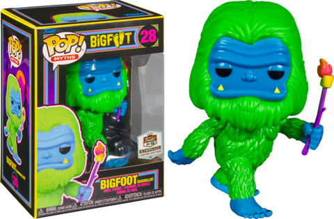 Funko Pop! MYTHS BLACK LIGHT BIG FOOT #28 [FUNKO HQ EXCLUSIVE]