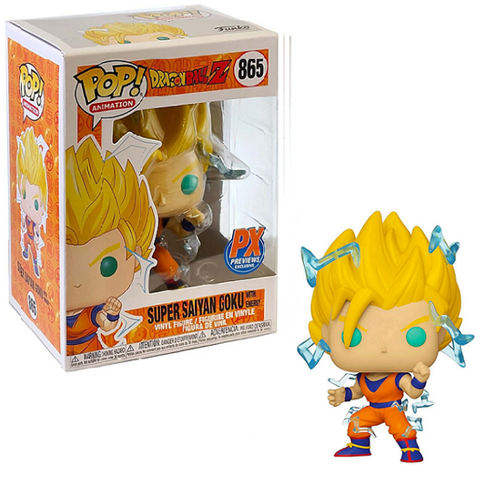 FUNKO POP! ANIMATION: DRAGON BALL Z [DBZ] - SUPER SAIYAN 2 [SSJ2] GOKU [W/ ENERGY] **PX PREVIEWS EXCLUSIVE** #865
