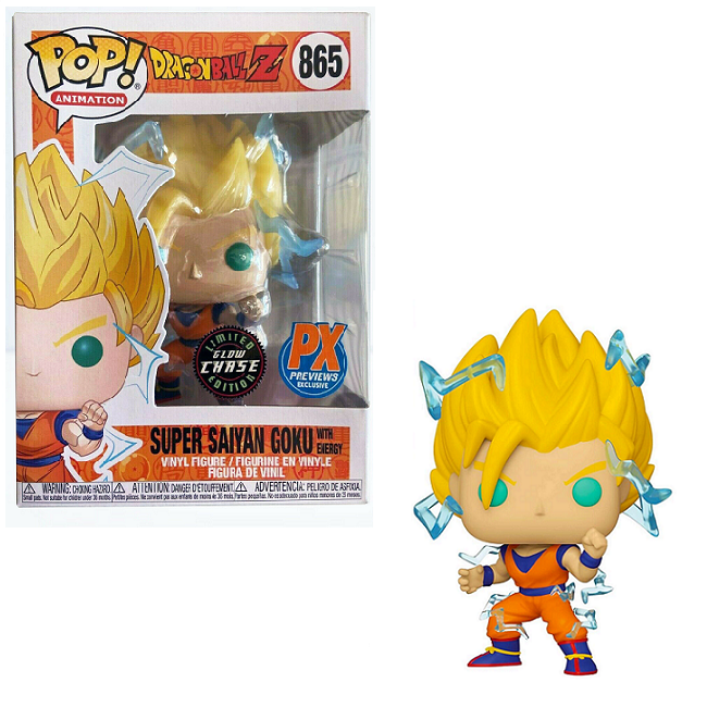 FUNKO POP! ANIMATION: DRAGON BALL Z [DBZ] - SUPER SAIYAN 2 [SSJ2] GOKU [W/ ENERGY] **PX PREVIEWS EXCLUSIVE** #865