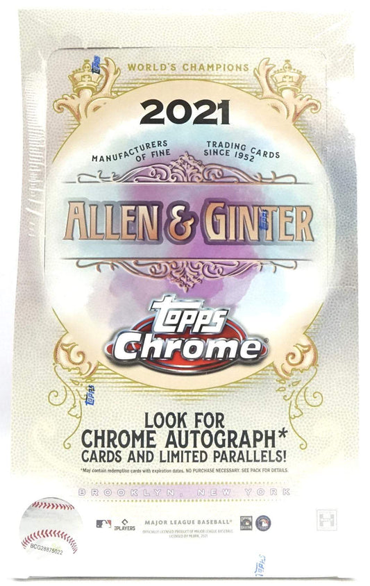 2021 TOPPS ALLEN & GINTER CHROME BASEBALL HOBBY BOX