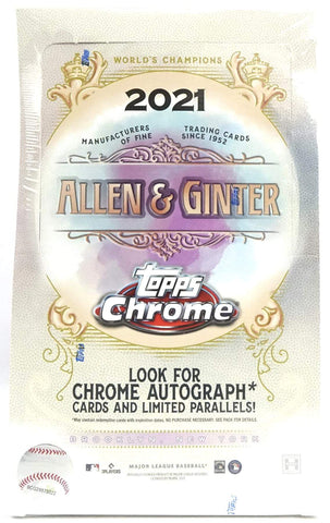 2021 TOPPS ALLEN & GINTER CHROME BASEBALL HOBBY BOX *FREE SHIPPING*