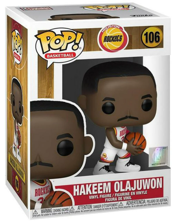 FUNKO POP! BASKETBALL [NBA LEGENDS]: HOUSTON ROCKETS - HAKEEM OLAJUWON [WHITE HOME JERSEY] #106