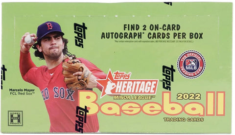 2022 TOPPS HERITAGE MINOR LEAGUE BASEBALL HOBBY BOX