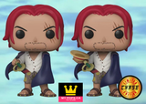 FUNKO POP! ANIMATION: ONE PIECE - SHANKS * EXCLUSIVE** #939 **CHASE BUNDLE W/ SPECIAL EDITION STICKERS**