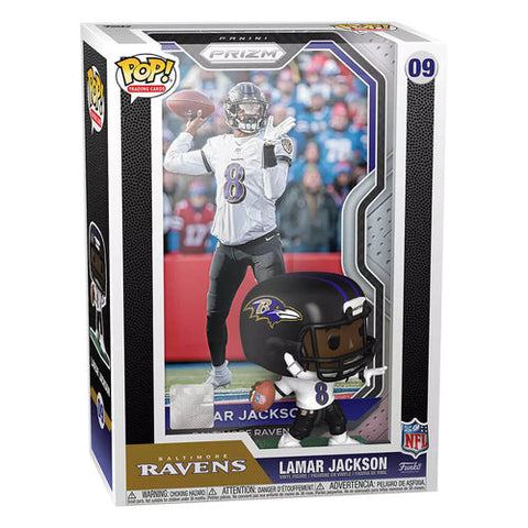 Funko Pop! Sports NFL- PRIZM BALTIMORE RAVENS LAMAR JACKSON #09 TRADING CARD