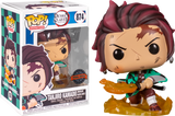 FUNKO POP! ANIMATION: DEMON SLAYER - TANJIRO KAMADO [HINOKAMI KAGURA DANCE / BREATH OF THE SUN] **GALACTIC TOYS EXCLUSIVE** #874