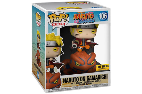 FUNKO POP! ANIMATION: NARUTO ON GAMAKICHI  - 6"  **HOT TOPIC EXCLUSIVE** #106