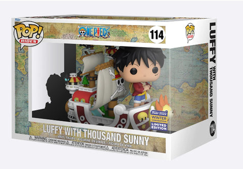 FUNKO POP! RIDES ANIMATION: ONE PIECE LUFFY WITH THOUSAND SUNNY #114