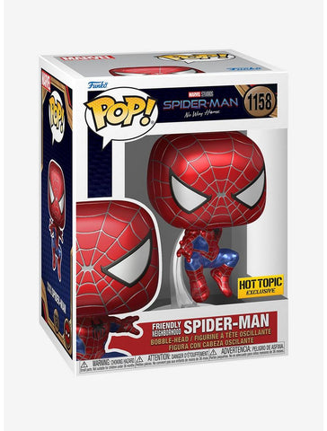 Funko Pop! Marvel: Spider-Man No Way Home Metallic Spider-Man #1158 [HOT TOPIC EXCLUSIVE]