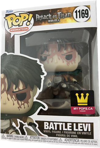 FUNKO POP! ANIMATION: ATTACK ON TITAN [A.O.T.] - BATTLE LEVI #1169 [MYPOPS EXCLUSIVE]