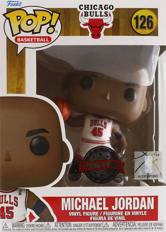 FUNKO POP! BASKETBALL - MICHAEL JORDAN [WHITE #45 JERSEY] **BAIT EXCLUSIVE ** #126